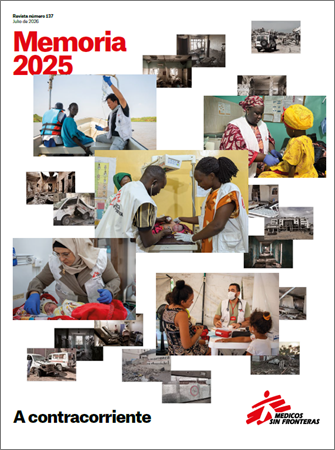 Portada de la Memoria de MSF España 2025