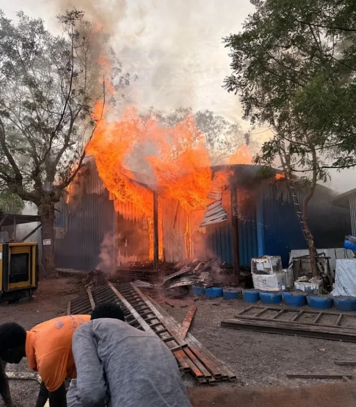Hospital de MSF en Old Fangak, Sudán del Sur, tras ser bombardeado deliberadamente el 3 de mayo de 2025.