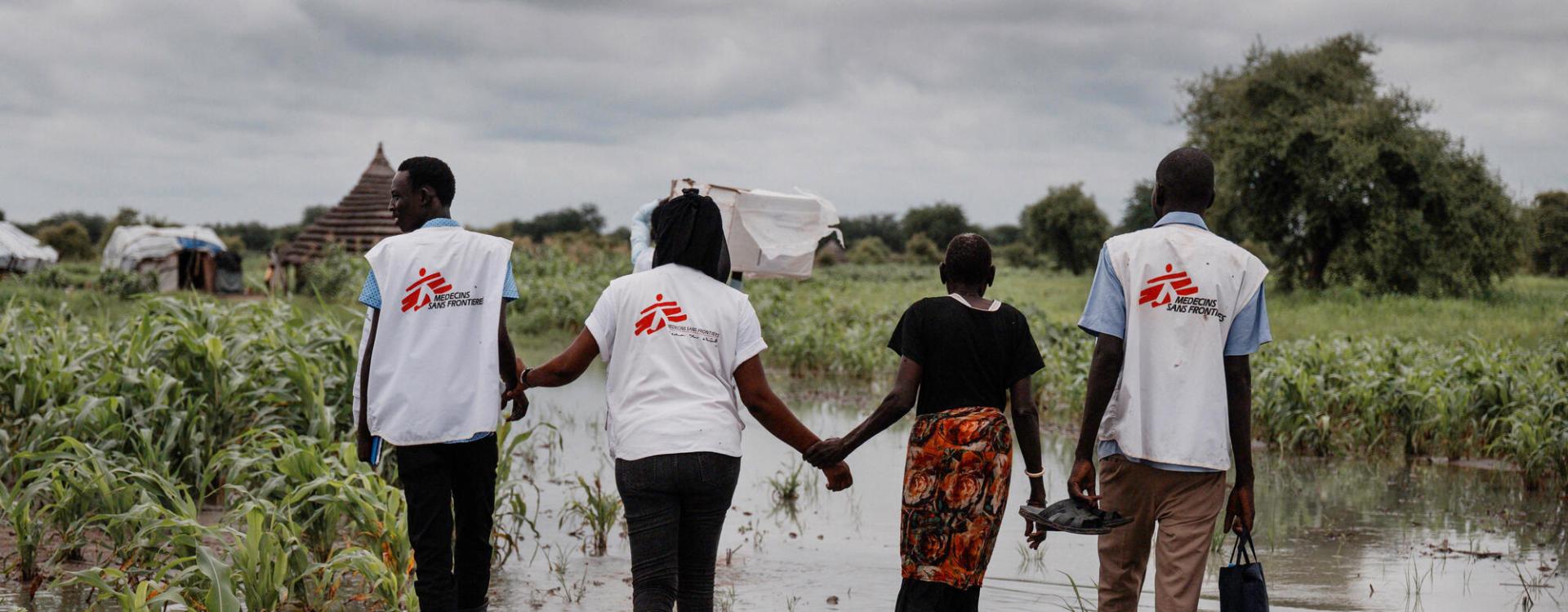 El equipo de Gestión Integrada de Casos Comunitarios (ICCM) de Abyei gestiona 17 centros de salud repartidos por toda la región. Sudán del Sur, agosto de 2023.