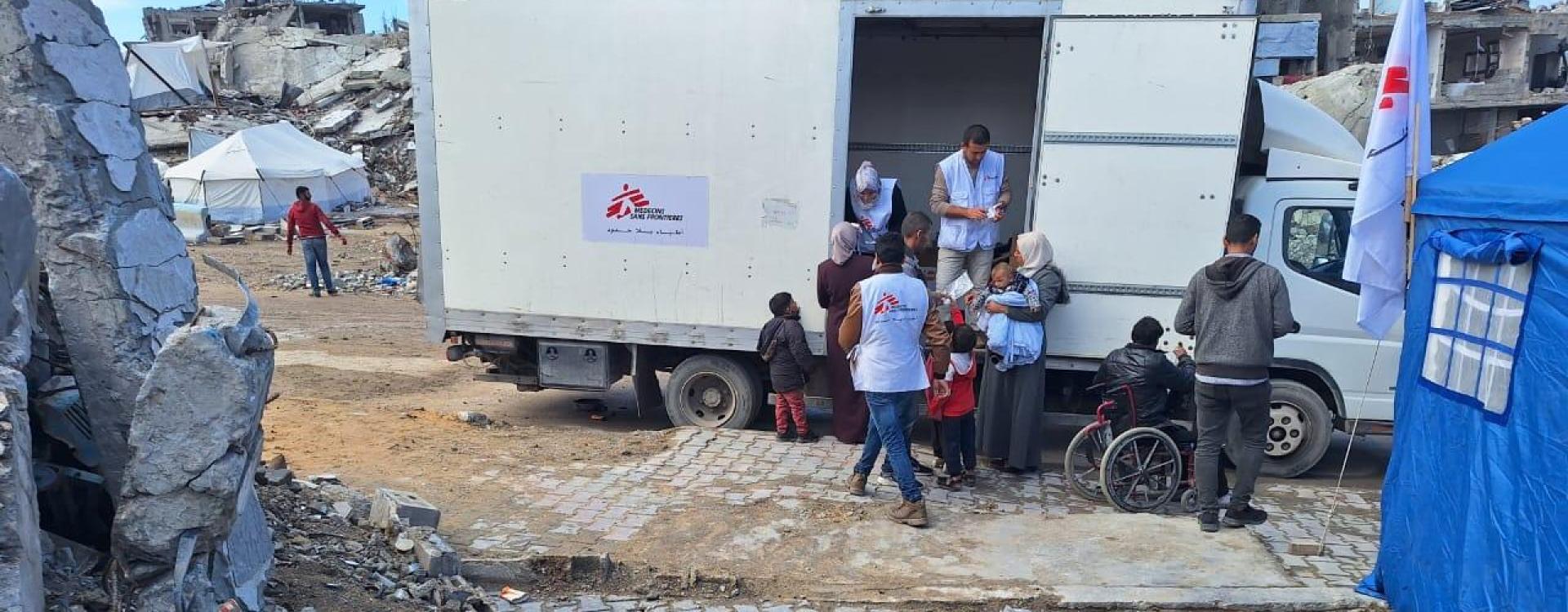 Clínicas móviles MSF en Yabalia y Beit Hanoun