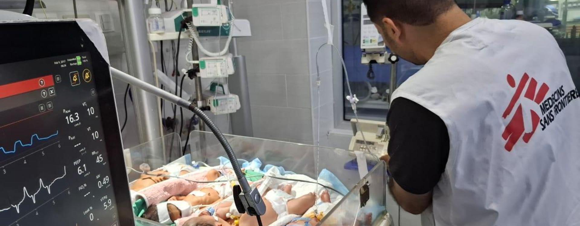 Premature newborns in north Gaza