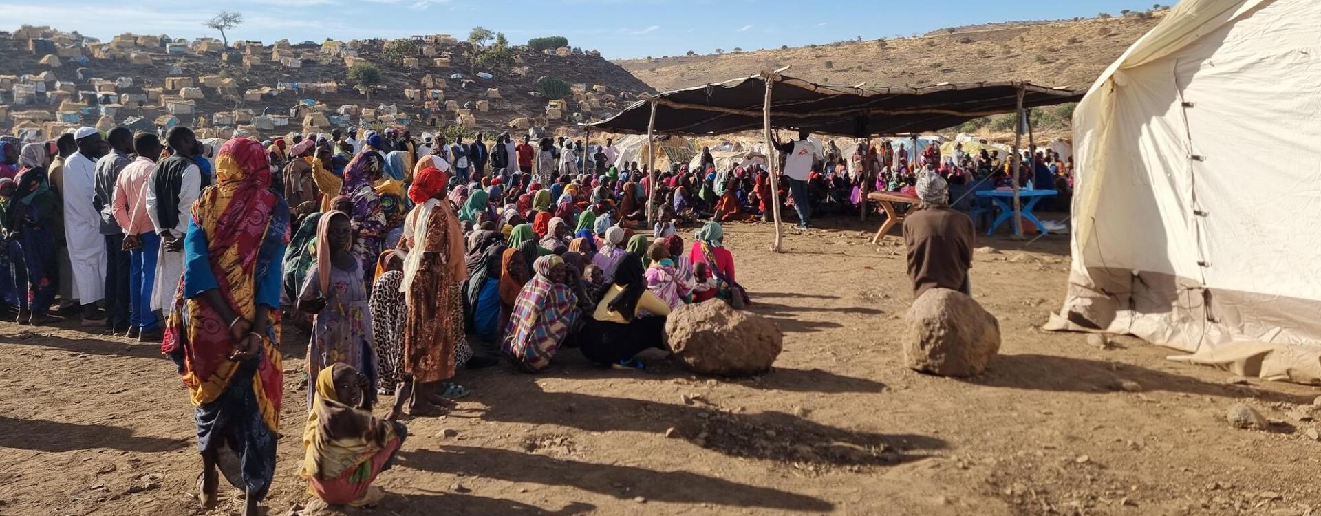 Personas desplazadas en Darfur Sur. Febrero 2026