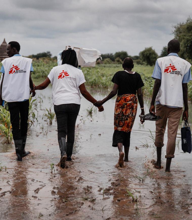 El equipo de Gestión Integrada de Casos Comunitarios (ICCM) de Abyei gestiona 17 centros de salud repartidos por toda la región. Sudán del Sur, agosto de 2023.