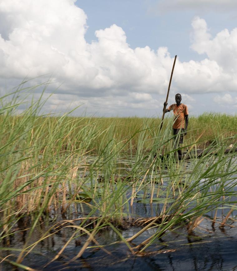 Vivir en los diques - inundaciones extremas en Old Fangak