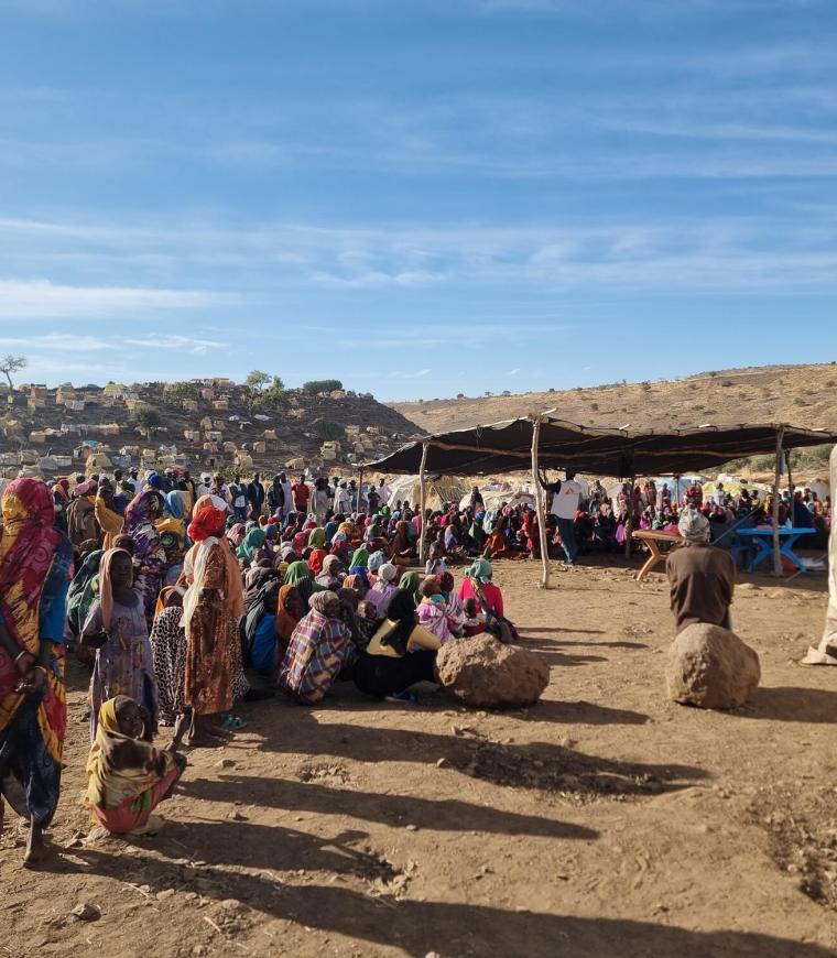Personas desplazadas en Darfur Sur. Febrero 2026
