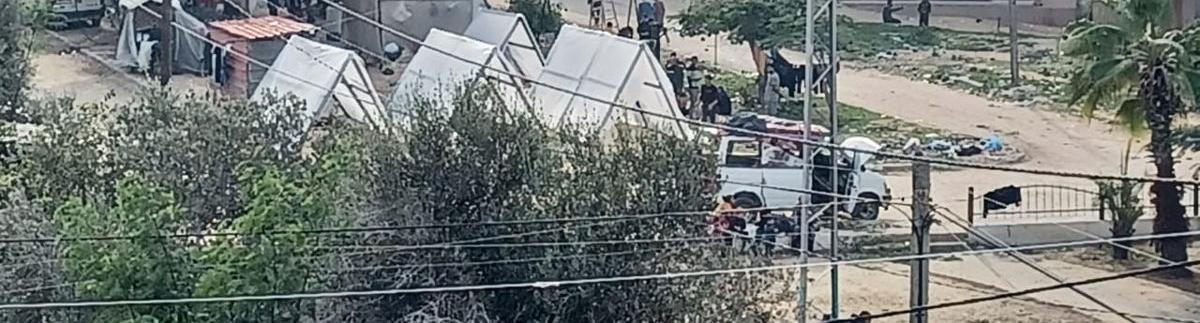 Campo de desplazados en el sur de la Franja de Gaza ​