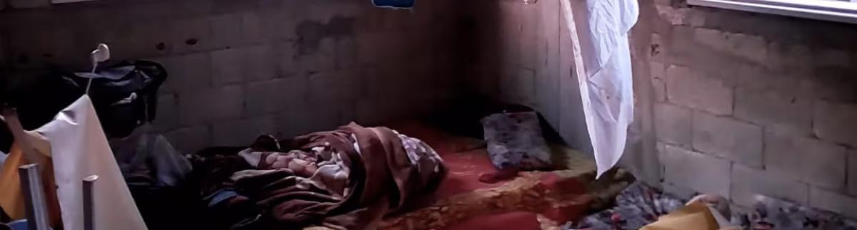 Estado en el que quedó el refugio en el que se alojaban nuestra doctora y su familia tras el bombardeo. Rafah, Gaza.