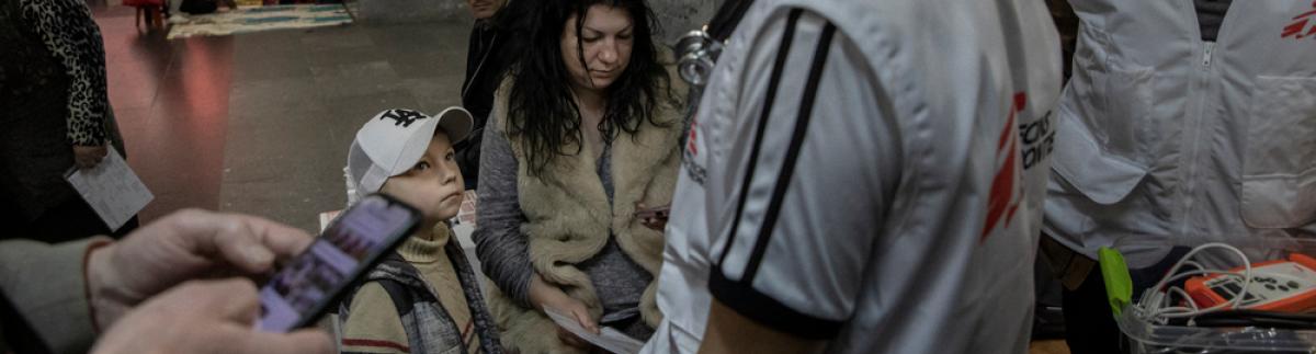 Clínicas móviles de MSF en el metro de Járkov