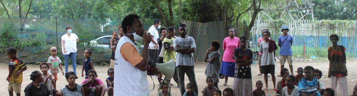 Divulgación sobre tuberculosis en Port Moresby, Papúa Nueva Guinea