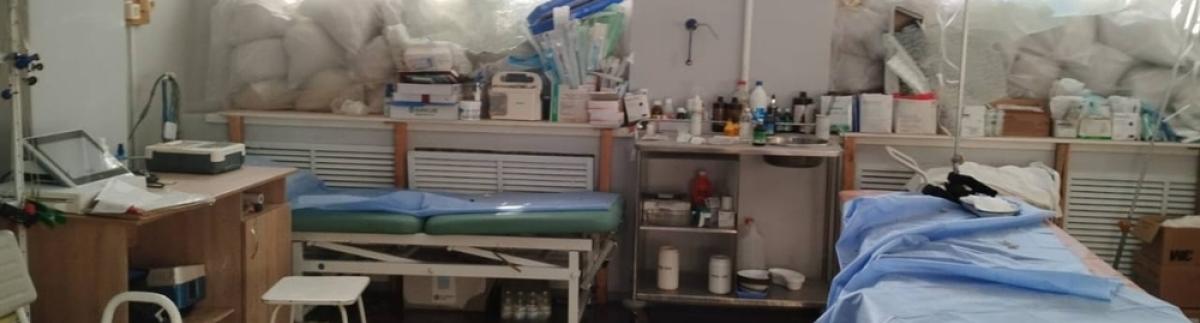 Hospital en la región de Jersón dañado por fuego de artillería