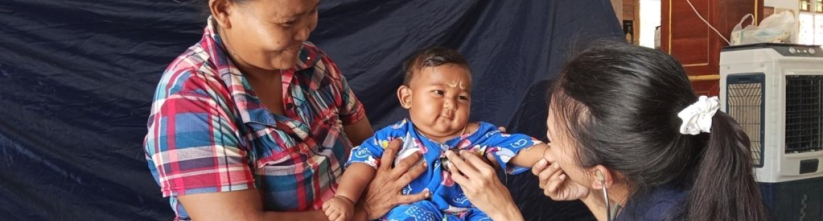 Clínica móvil de MSF en el monasterio de Tada-U. Myanmar, 2026.