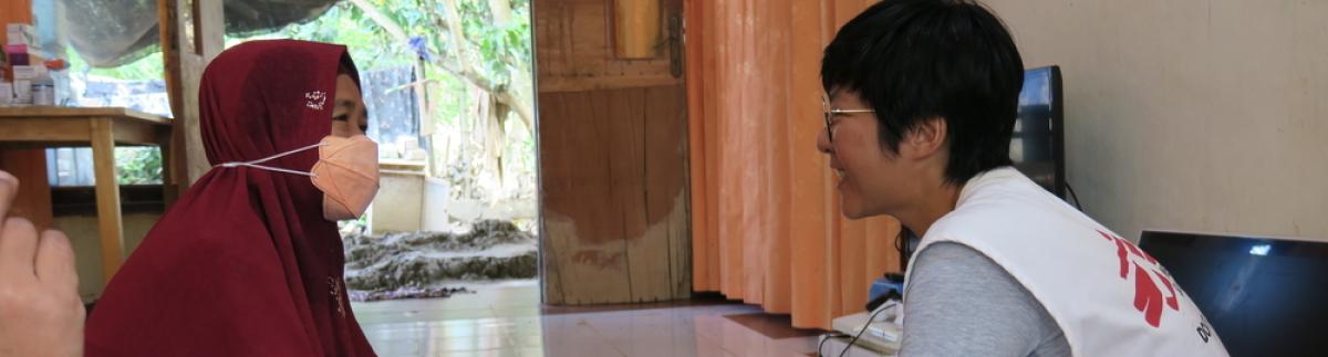 Actividad de salud mental en Desa Sekerak, Aceh Tamiang, Indonesia.