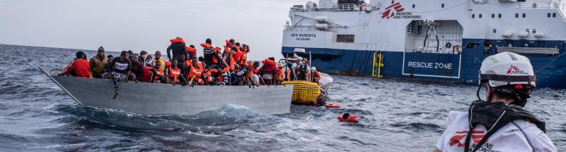Rescate del Geo Barents, barco de búsqueda y rescate de MSF en el Mediterráneo, en noviembre de 2021