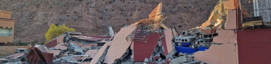 La pequeña ciudad de Talat Nyakoub, a 95 km al sur de Marraquech, se ha visto gravemente afectada.