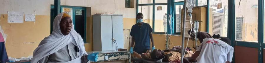 Heridos en el hospital de Bashair, en Jartum, Sudán.