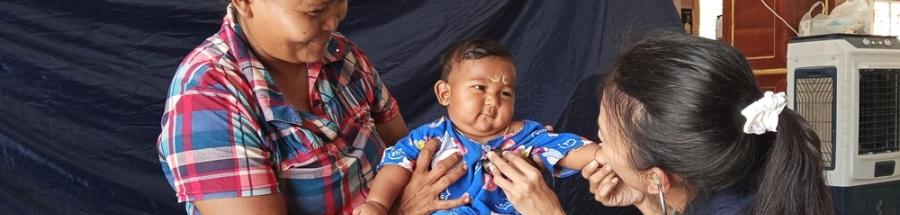 Clínica móvil de MSF en el monasterio de Tada-U. Myanmar, 2026.
