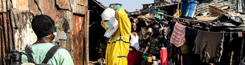 Watsan Team disinfects Freetown Houses