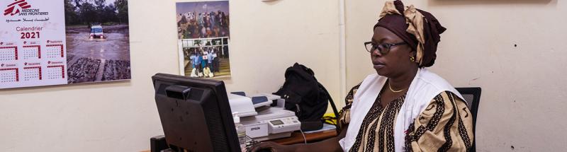 Espérance Dah-Bintou, financiera MSF en N'djamena, Chad.