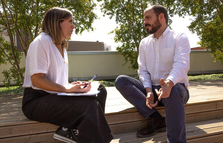 Javier Echeverria, abogado, y Maite Alzueta, responsable de testamento solidario en MSF