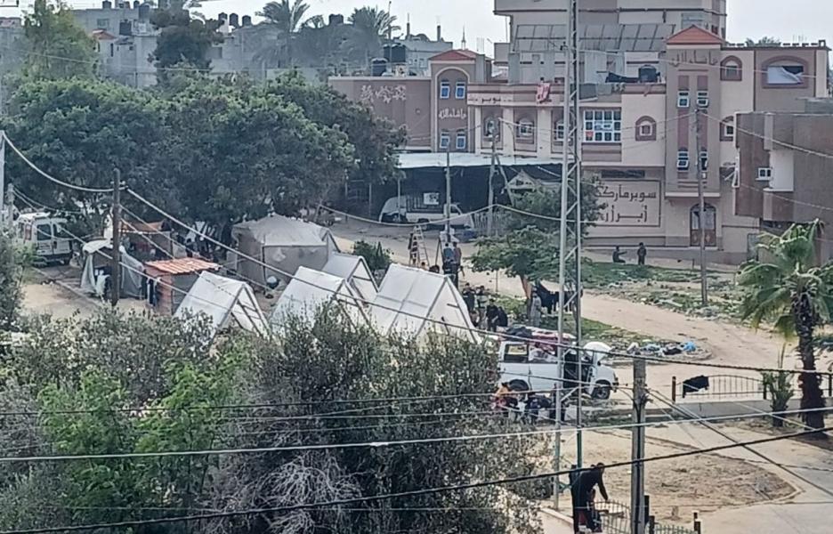 Campo de desplazados en el sur de la Franja de Gaza ​