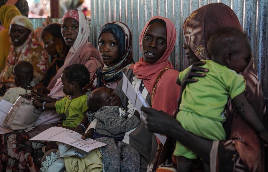 Clínica de MSF en el campo de personas desplazadas de Zamzam, Sudán