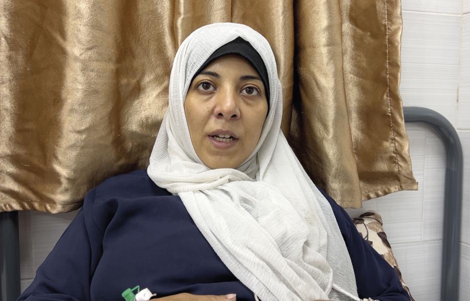Muna Dardouna, paciente en el Hospital El Emirati, en Rafah