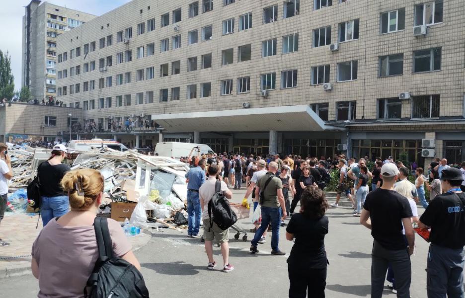Ataque a un hospital infantil en Kiev, en Ucrania