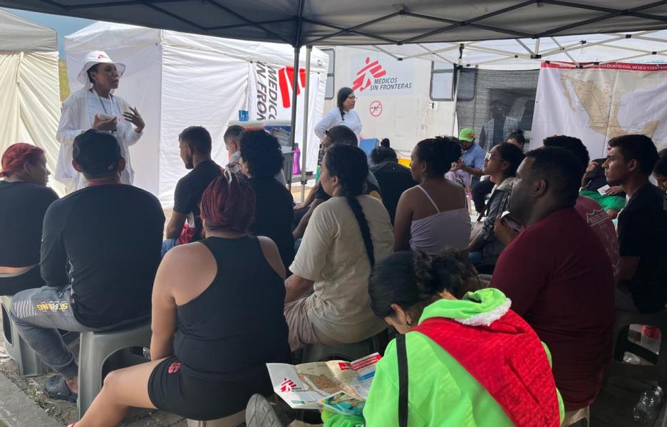 MSF proporcionamos asistencia a personas migrantes en Huixtla, sur de México