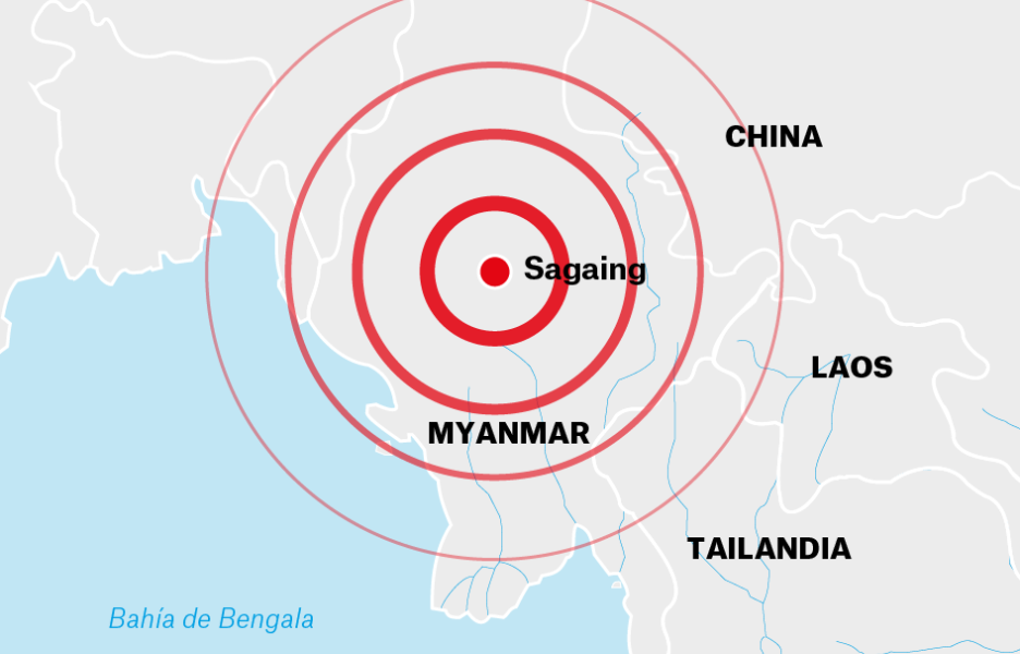 Mapa de MyanMar y Tailandia, zona del terremoto Mapa de MyanMar y Tailandia, zona del terremoto