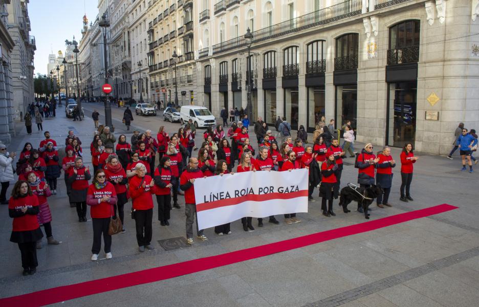 Línea roja por Gaza en Madrid. 27 de noviembre de 2025