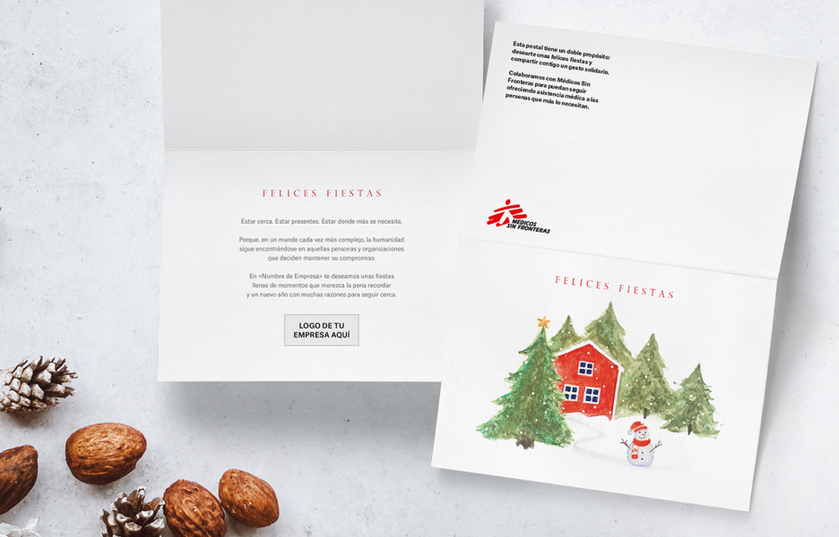 Regalo Solidario - Postal del paisaje nevado