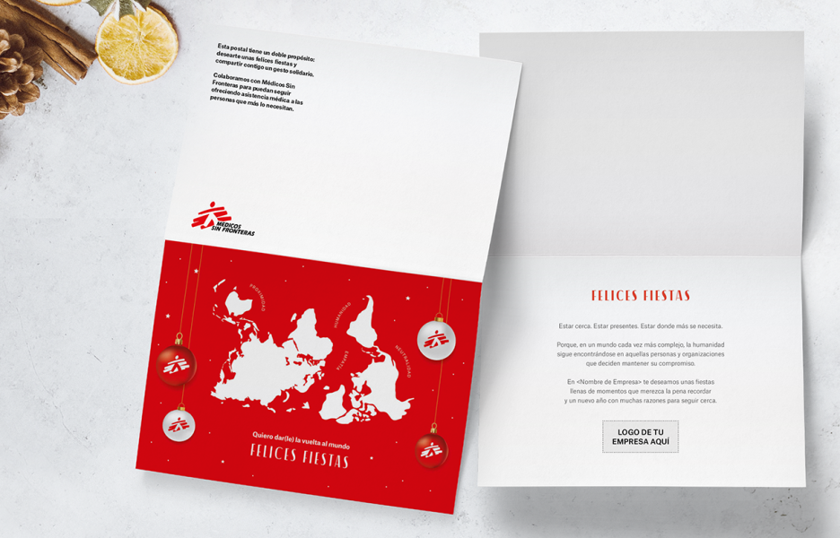Regalo Solidario - Postal del mundo al revés