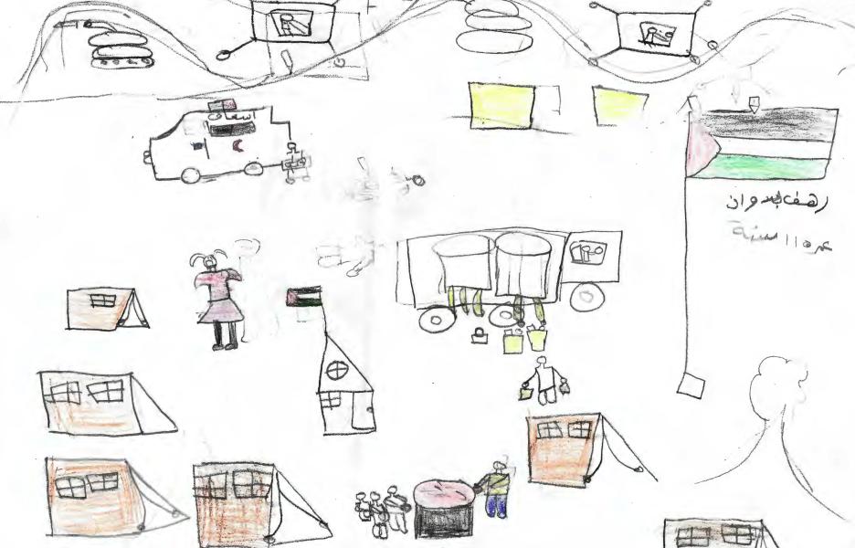 Gaza: los dibujos HABLAN - dibujo de Rahaf