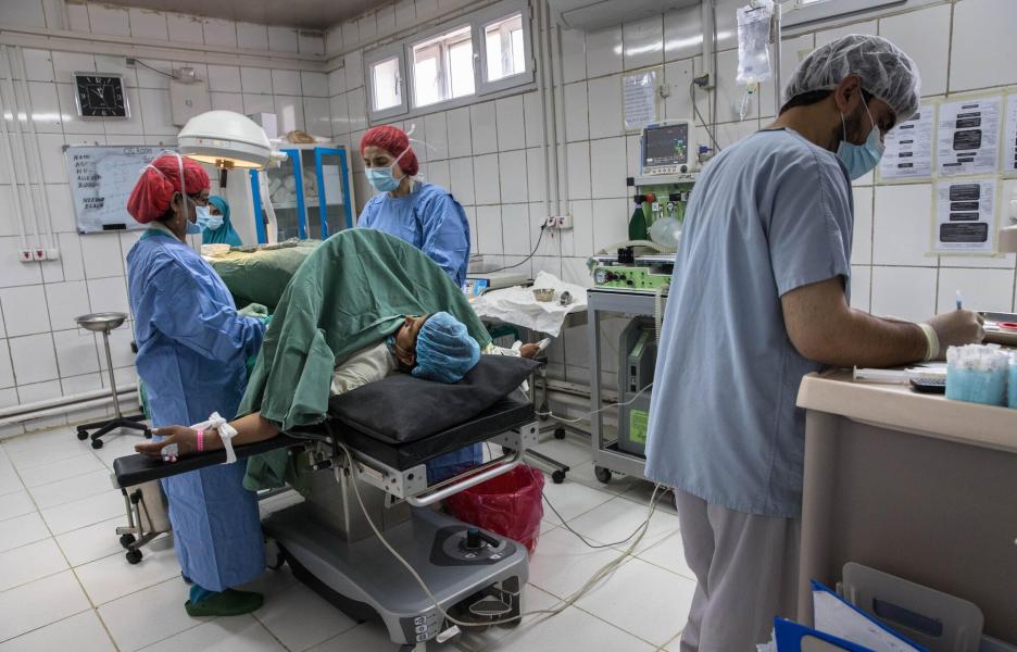 El quirófano del hospital maternal de MSF en Jost proporciona cirugía a mujeres que experimentan complicaciones durante el embarazo.