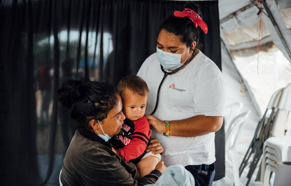 Centro de recepción de migrantes de San Vicente. Darién, Panamá.