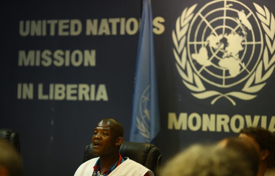 Jackson Niamah,  jefe de equipo de nuestro Centro de Tratamiento del Ébola en Monrovia (Liberia)