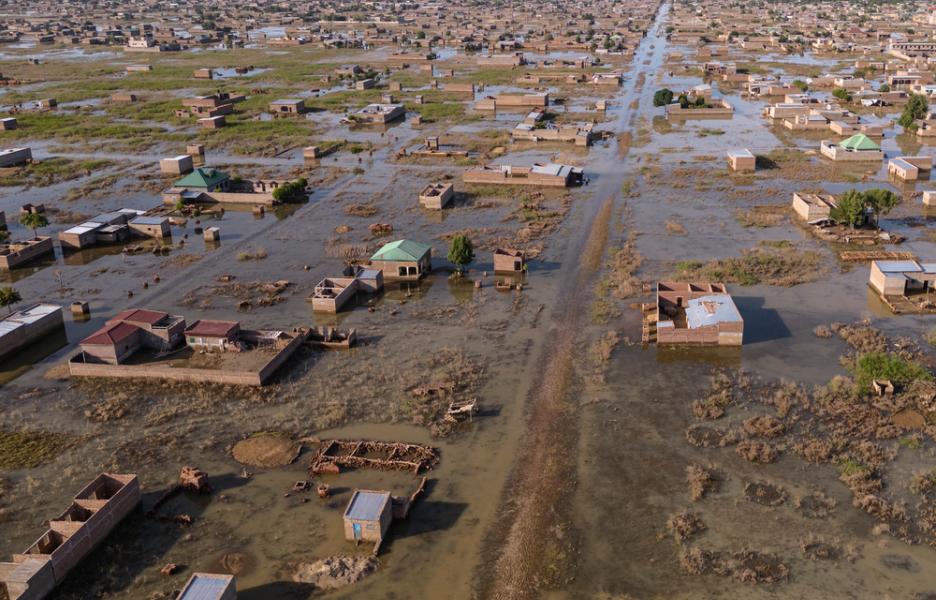  Distrito de Didangali, en la periferia sur de Yamena, capital de Chad. Vista aérea de una de las zonas más afectadas por la inundación.