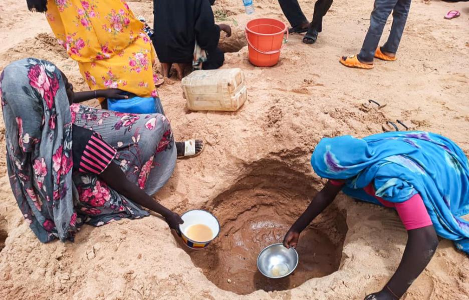 Sudanese refugees in Adré, eastern Chad