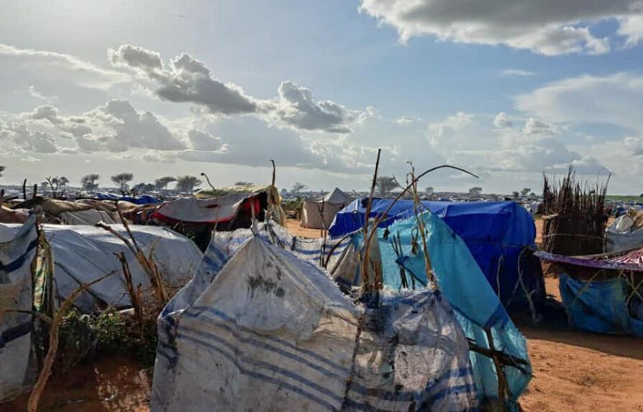 Sudanese refugees in Adré, eastern Chad