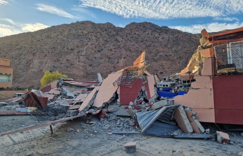 La pequeña ciudad de Talat Nyakoub, a 95 km al sur de Marraquech, se ha visto gravemente afectada.