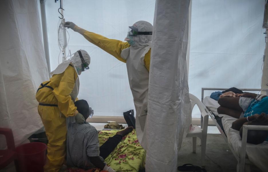 Centro médico de ébola de MSF en Freetown, Sierra Leona.