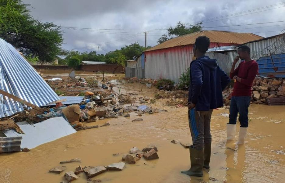 Graves inundaciones en Baidoa, Somalia