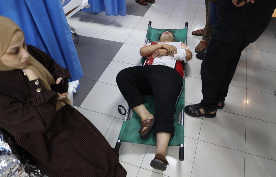 Patients at Al Shifa hospital