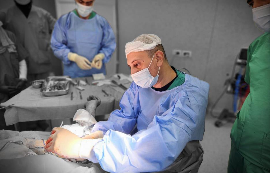Influjo masivo de pacientes en el hospital Nasser, sur de Gaza