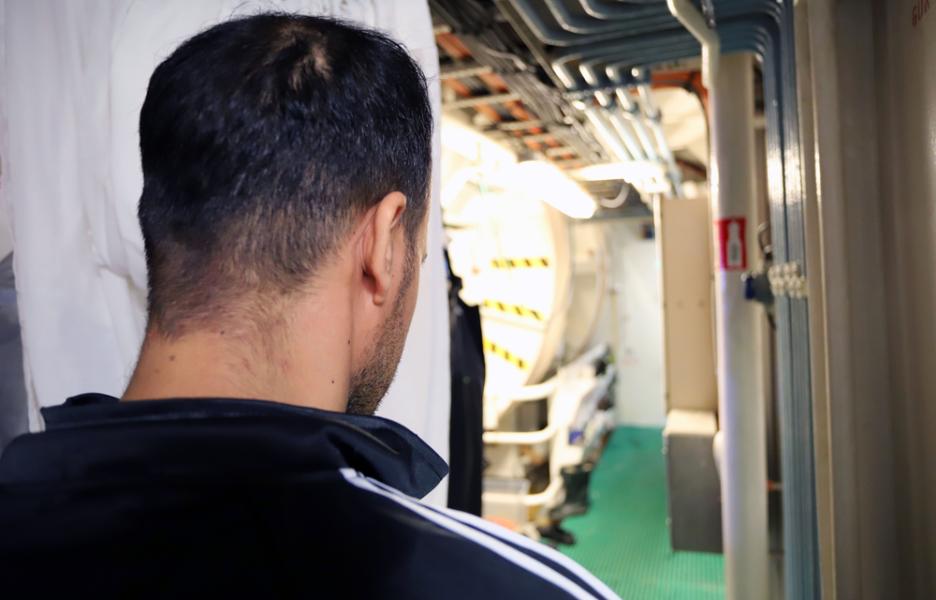 Idriss, rescatado por el equipo de MSF el 16 de marzo de 2024.