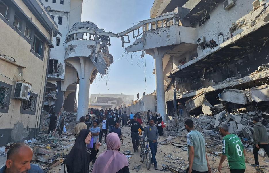 Hospital de Al-Shifa en ruinas.