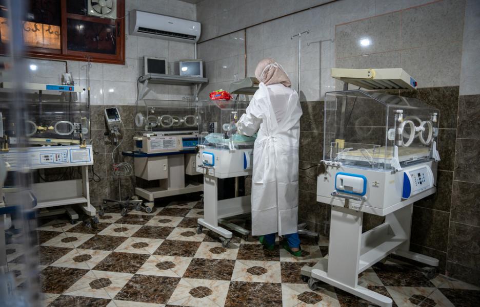 Actividades médicas en el hospital Bernas, apoyado por MSF y situado al oeste de Idlib