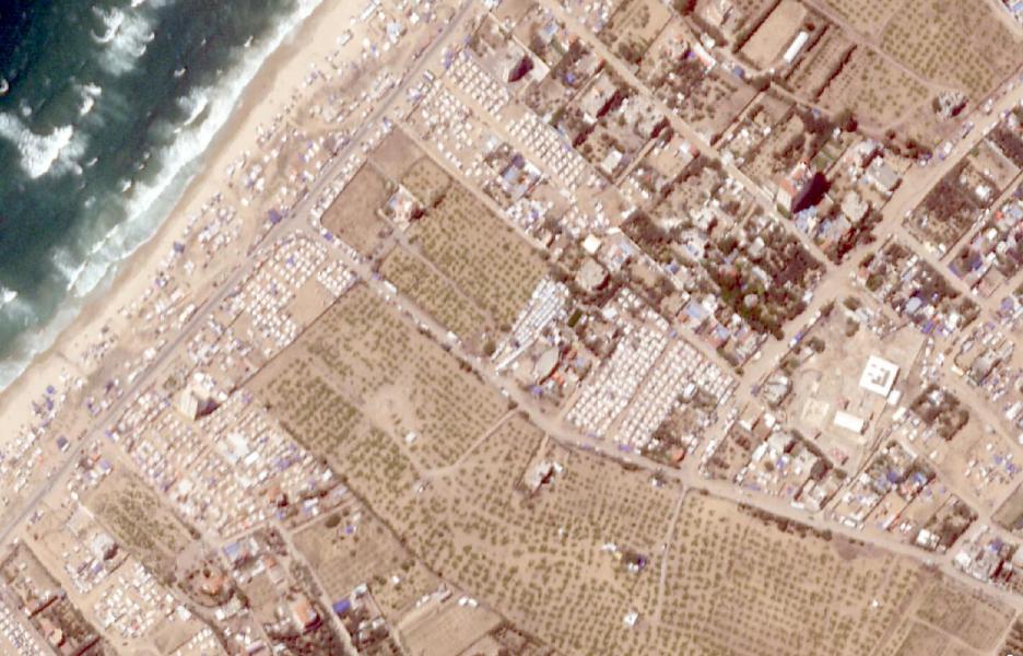 Vista de satélite IDP en Deir Al Balah / Área A, 24 de mayo de 2024