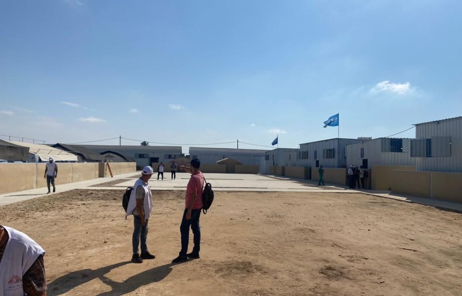 Hospital de campaña de Médicos Sin Fronteras en Deir Al Balah, Gaza.
