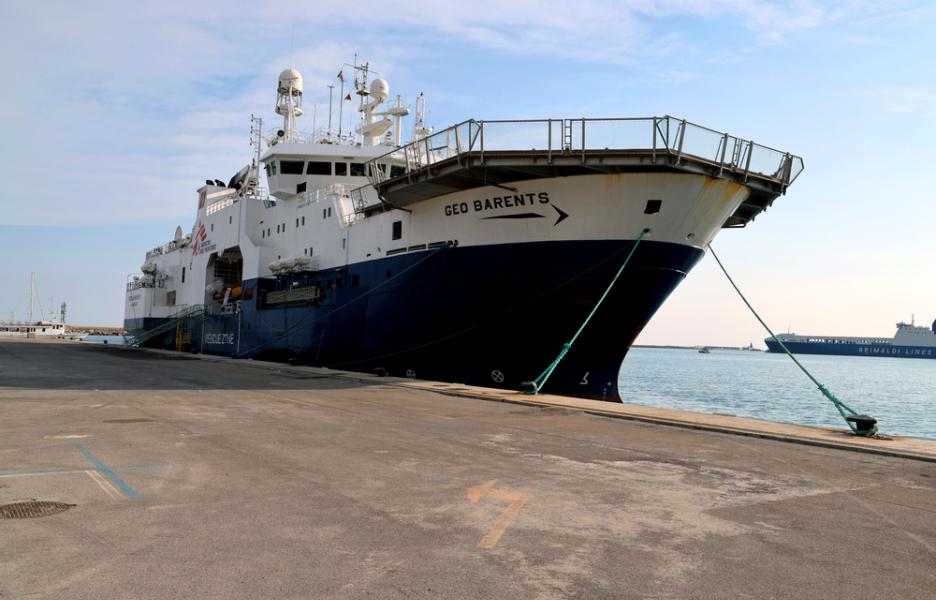 El Geo Barents, barco de rescate de MSF, en agosto de 2024